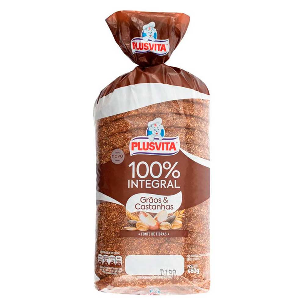 Pão Grãos e Castanhas Plus Vita